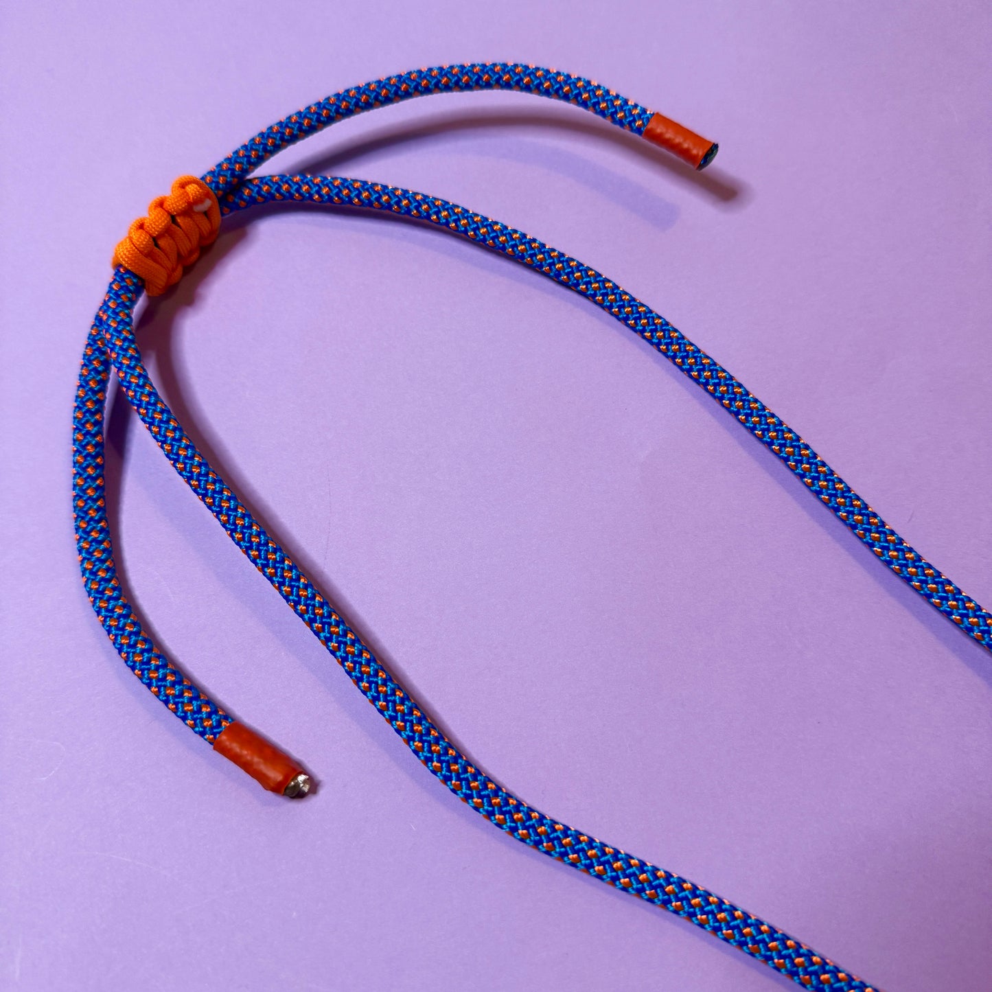 Thick Cord Phone strap lanyard blue orange