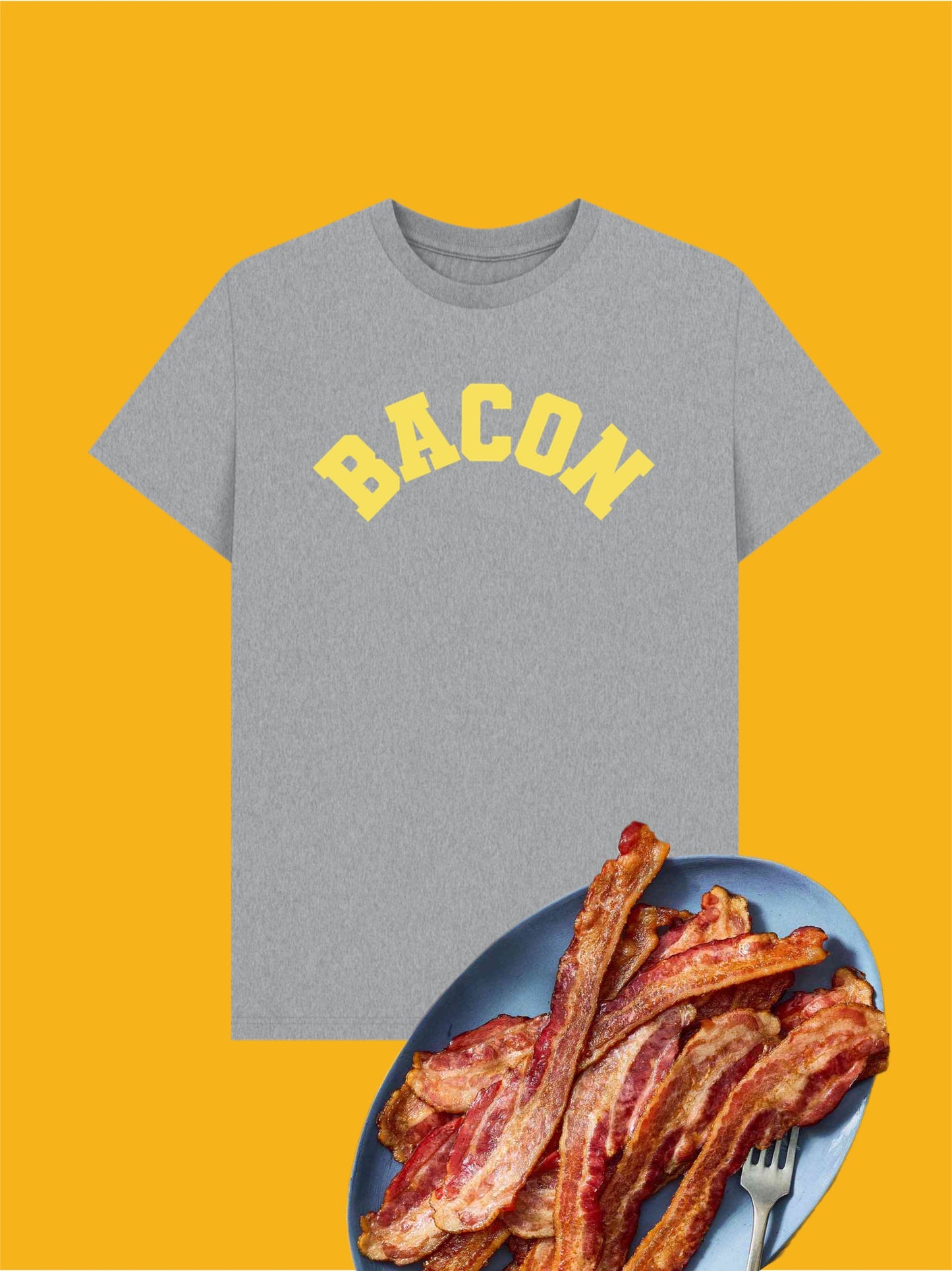 Bacon Varsity Unisex Organic Cotton T-shirt