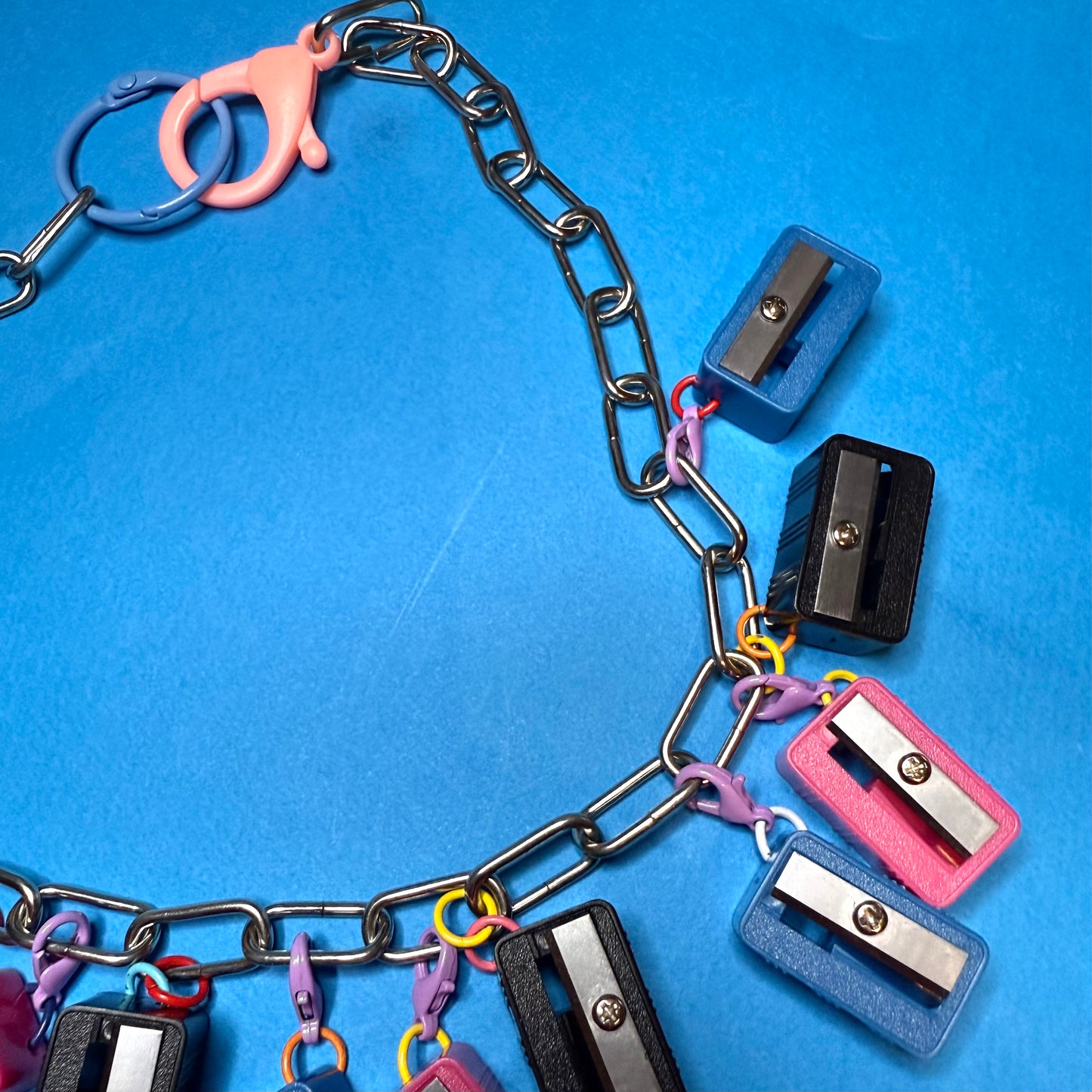 Pencil sharpener charm necklace