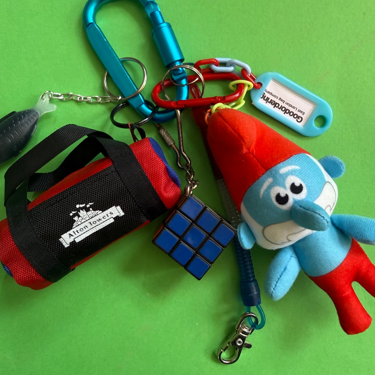 Bag charm and keyring smurf