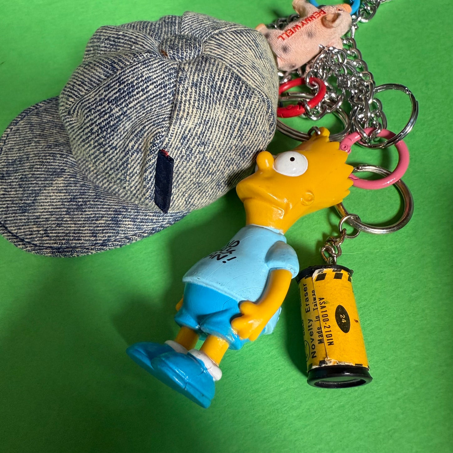 Long charm necklace 90s cap