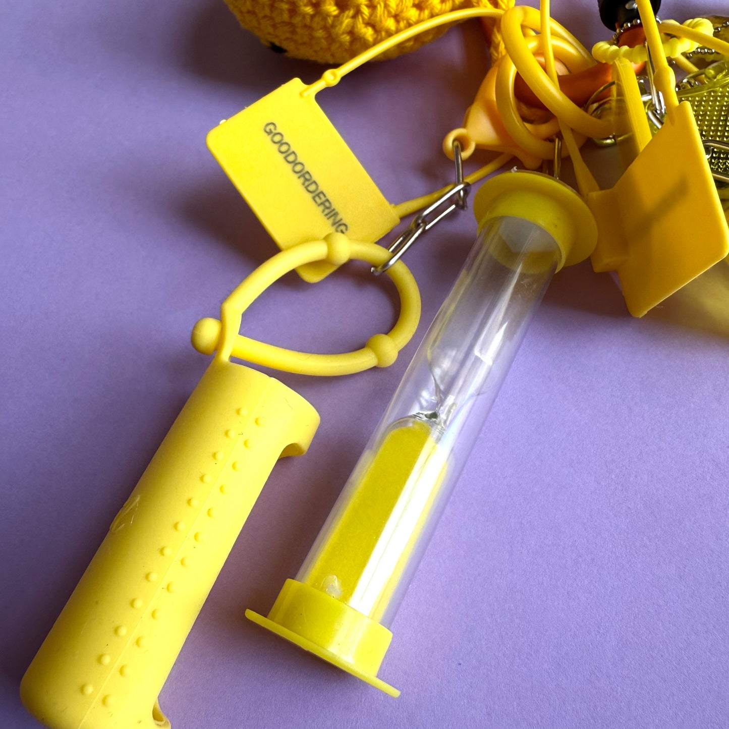 Bag charm keyring mellow yellow