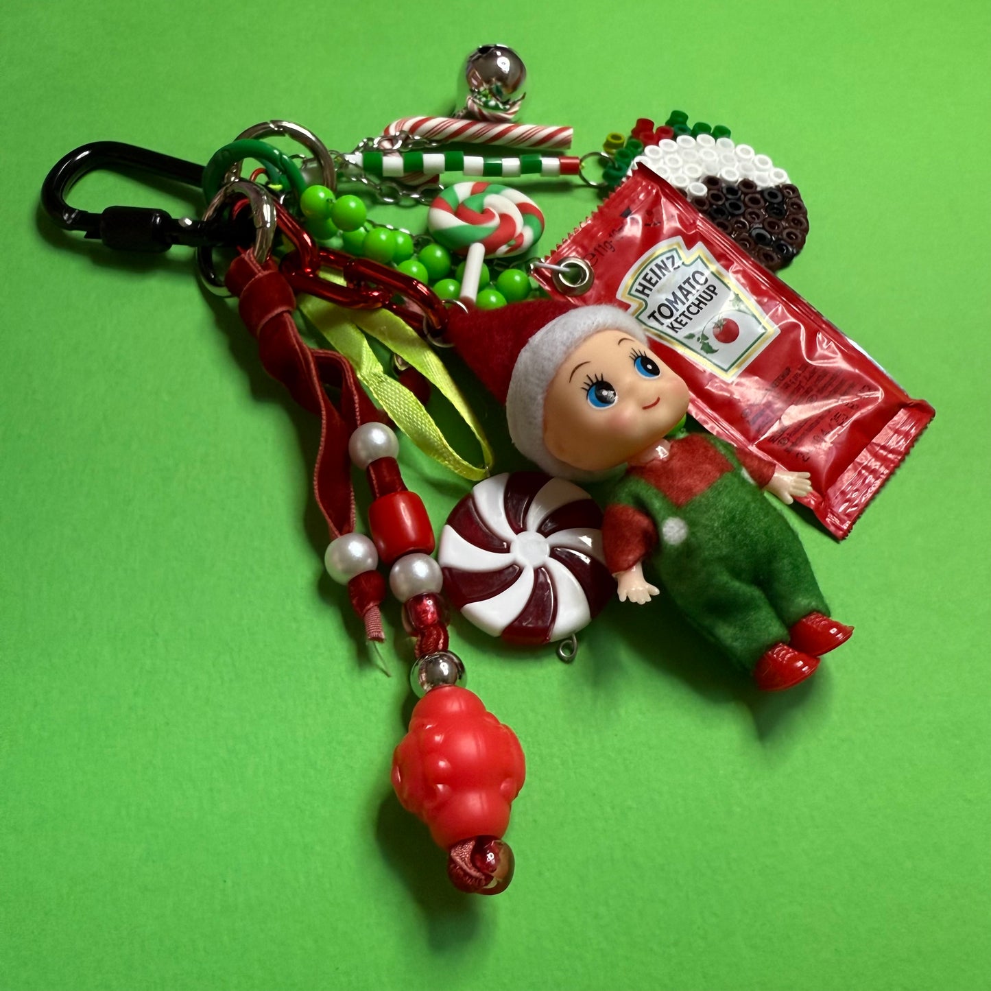 Bag charm and keyring christmas pixie ketchup