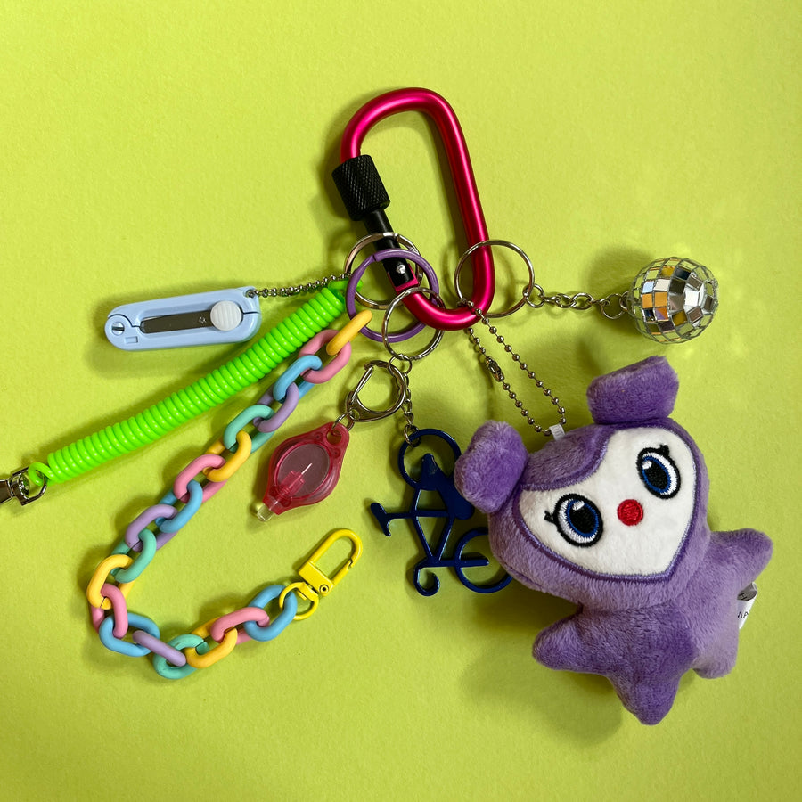Bag charm pastel heart creature - Goodordering