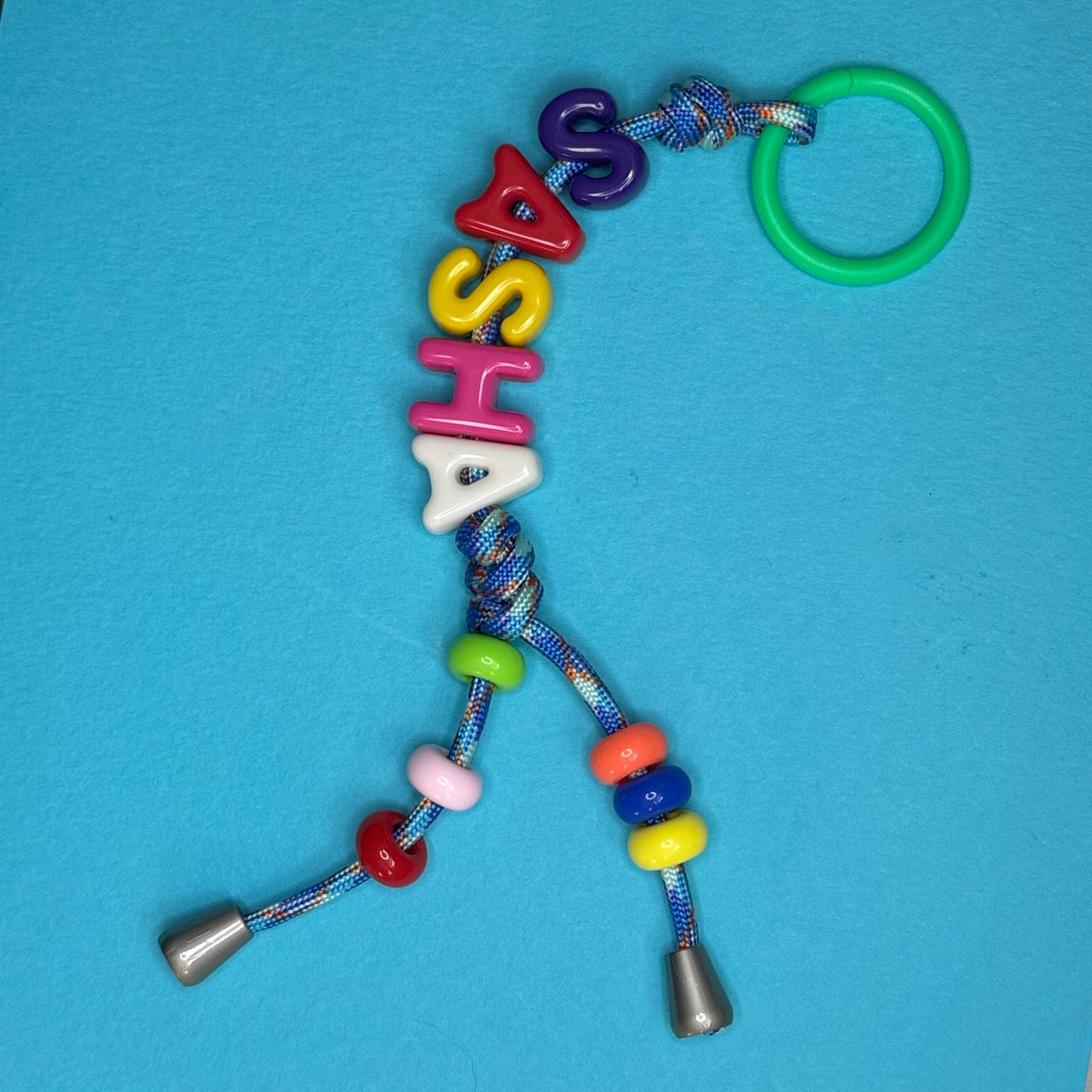 Chunky letters keyring personalised charm