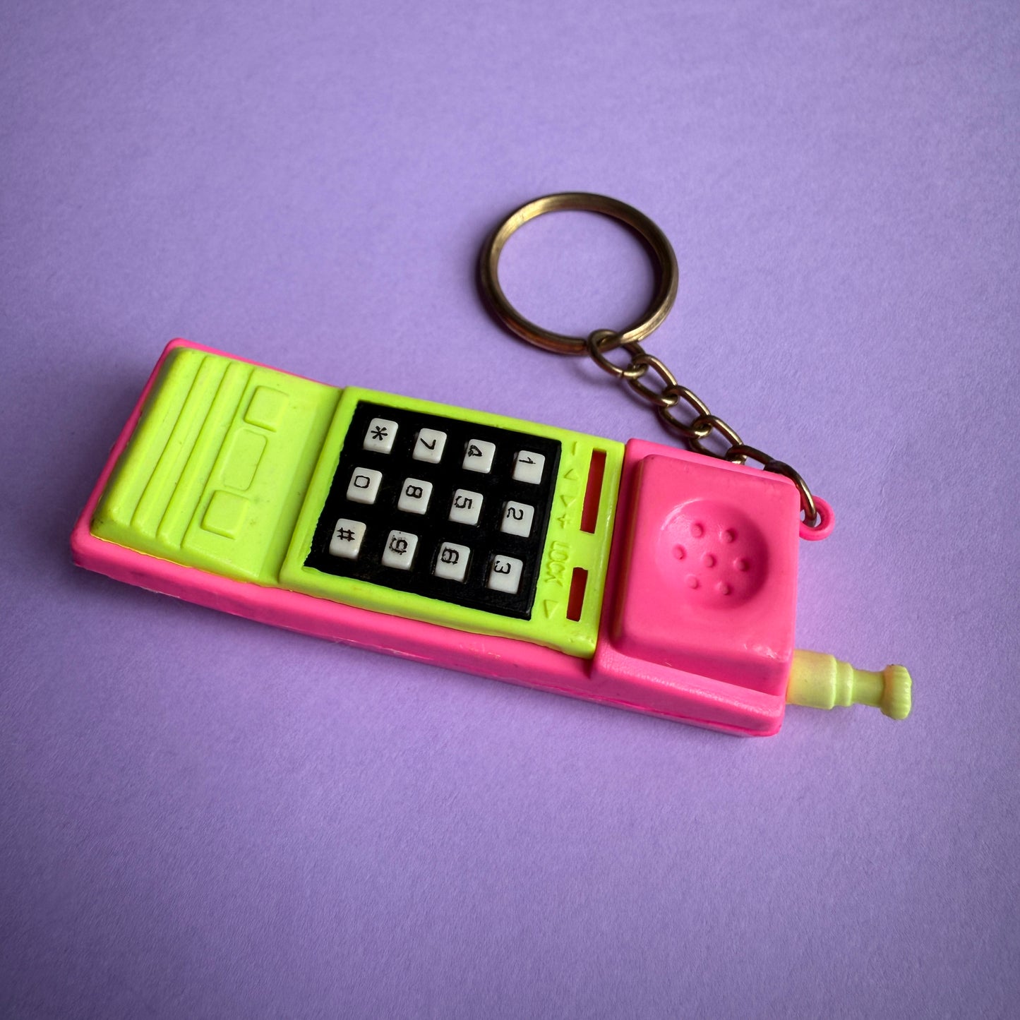 80s vintage 80s cell phone charm keyring