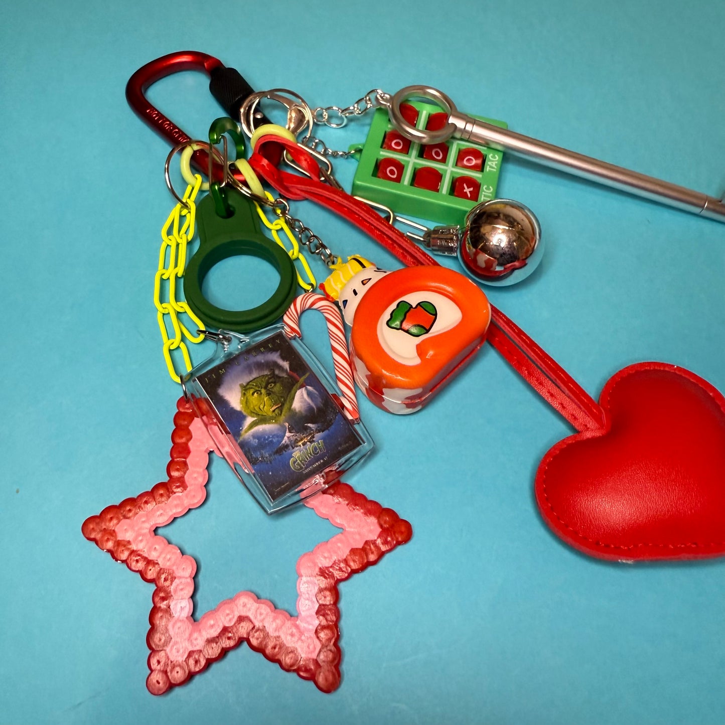 Bag charm and keyring christmas hama heart