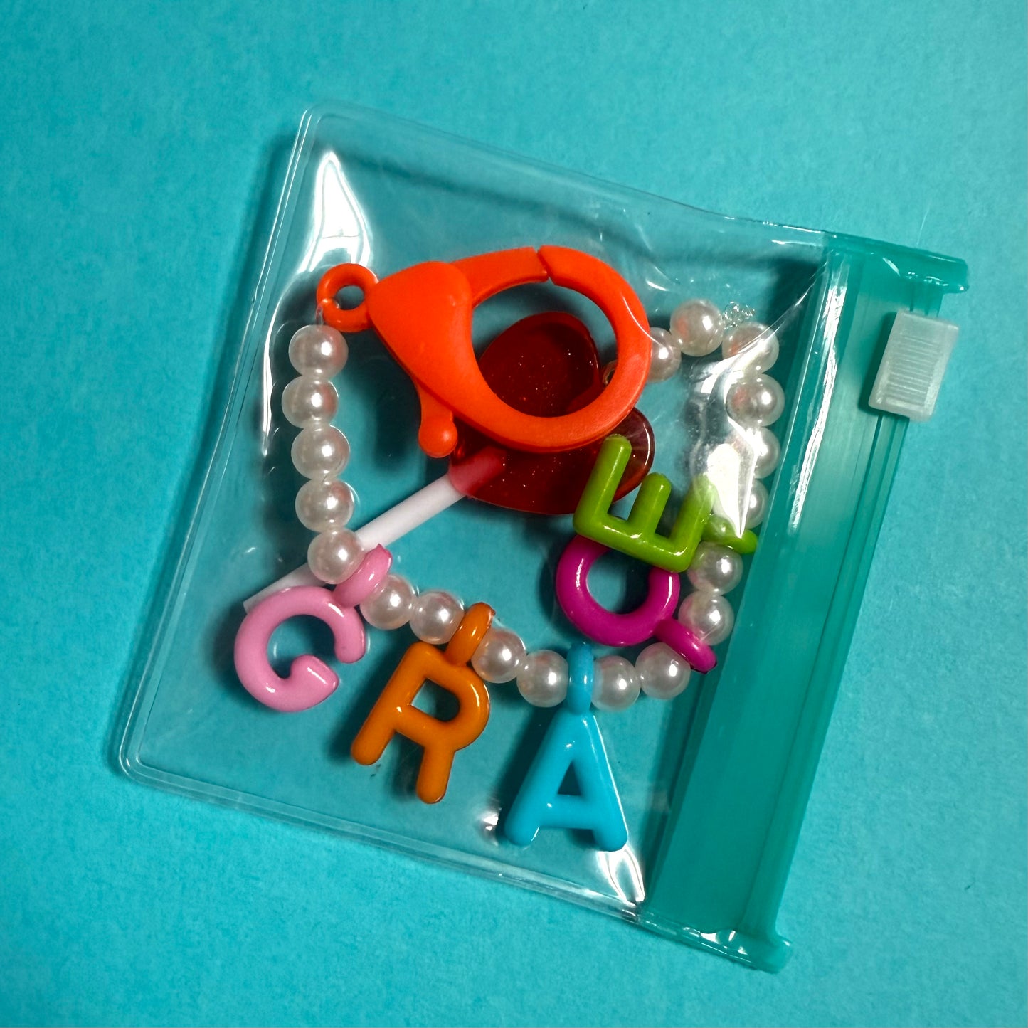 Personalised name Bag charm and keyring lollypop