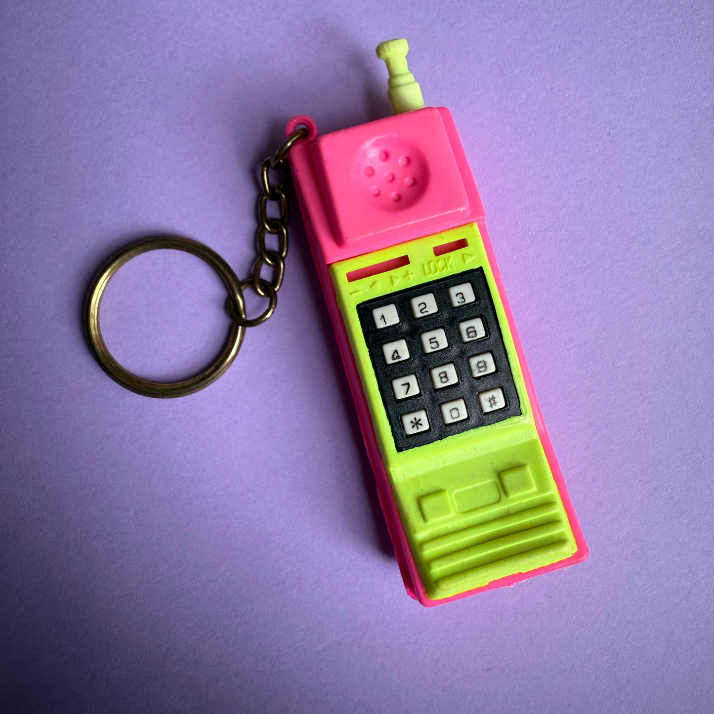 80s vintage 80s cell phone charm keyring