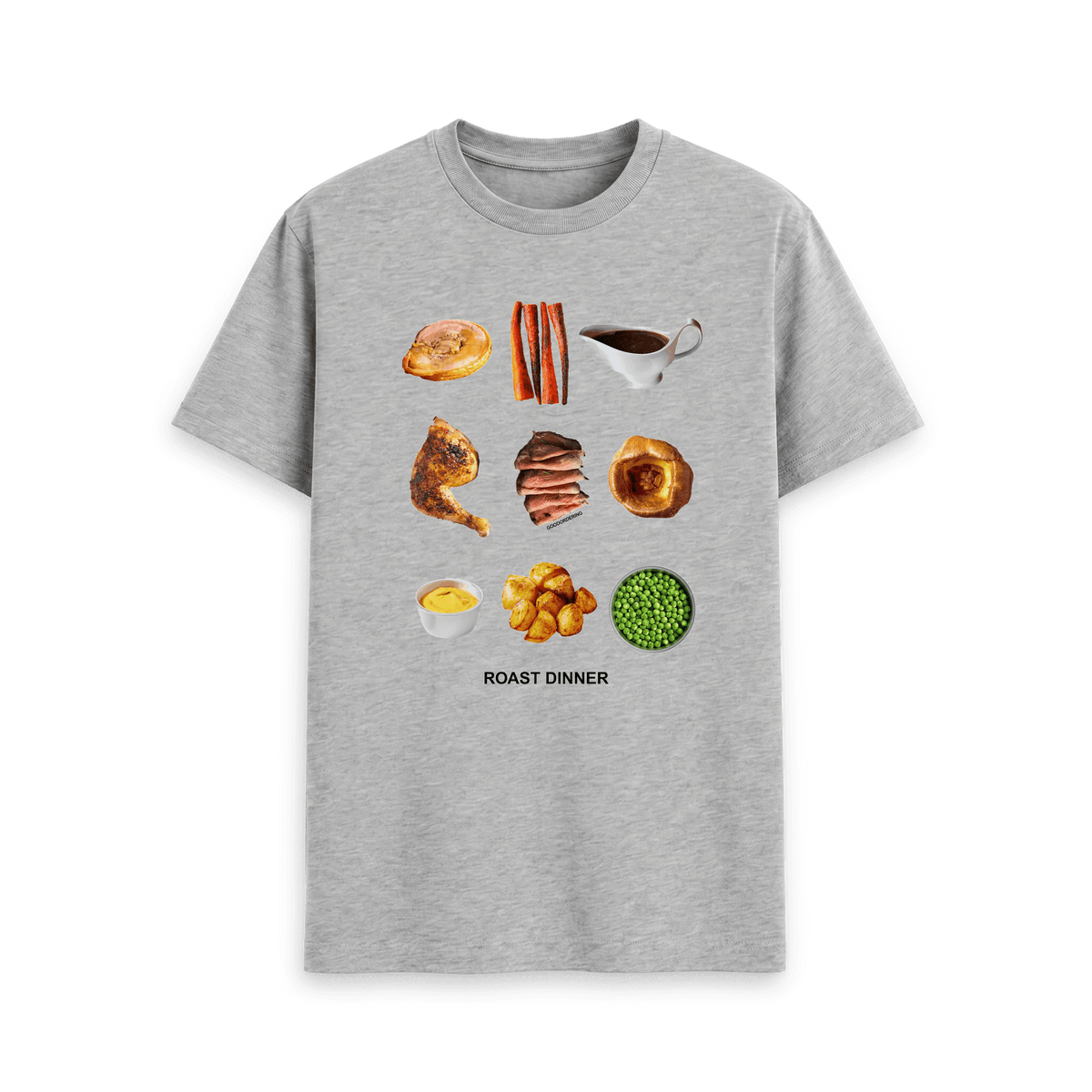 Athletic Grey Printed T-shirt Front