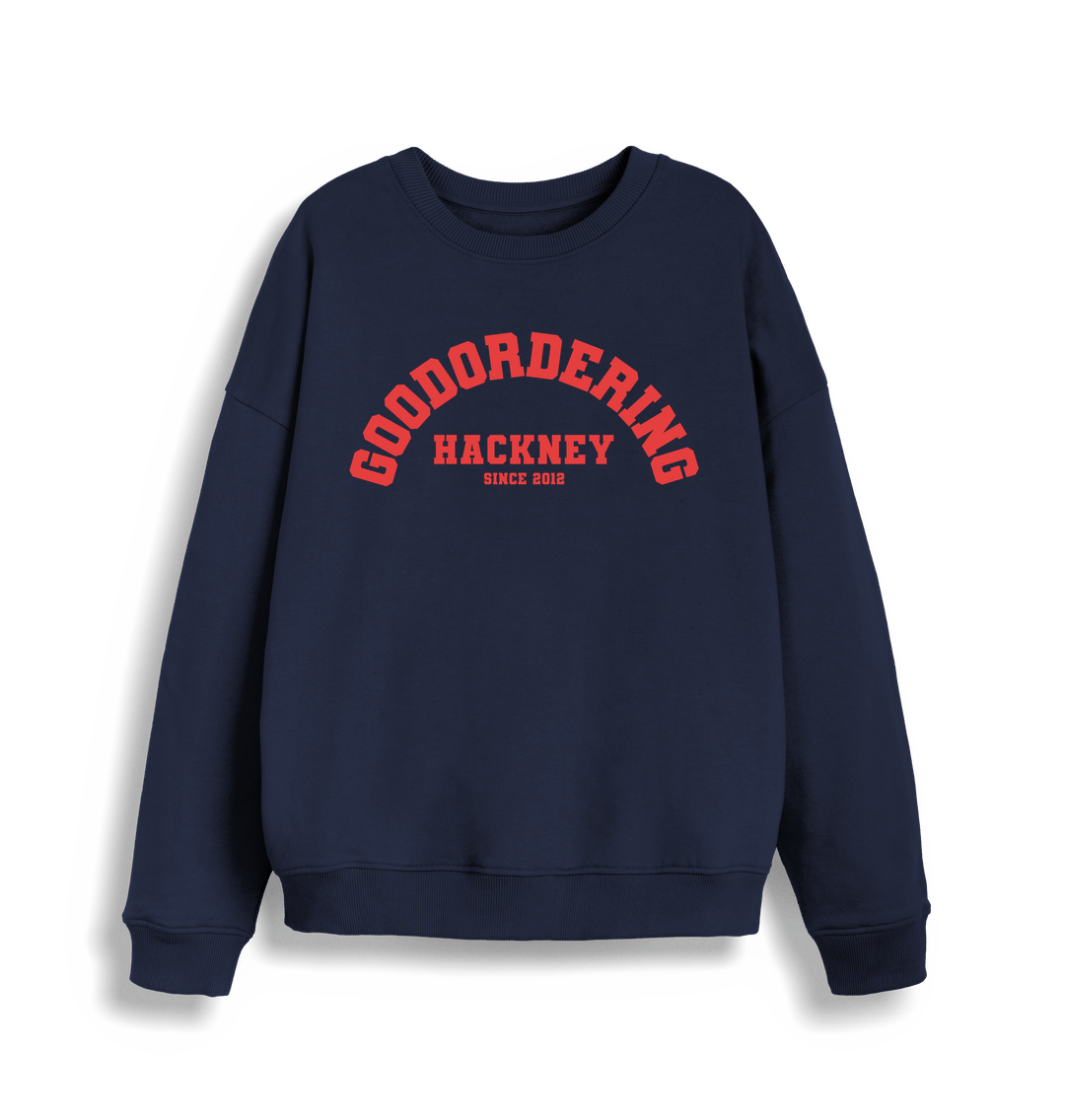 French Navy Goodordering since 2012 varsity oversized sweatshirt