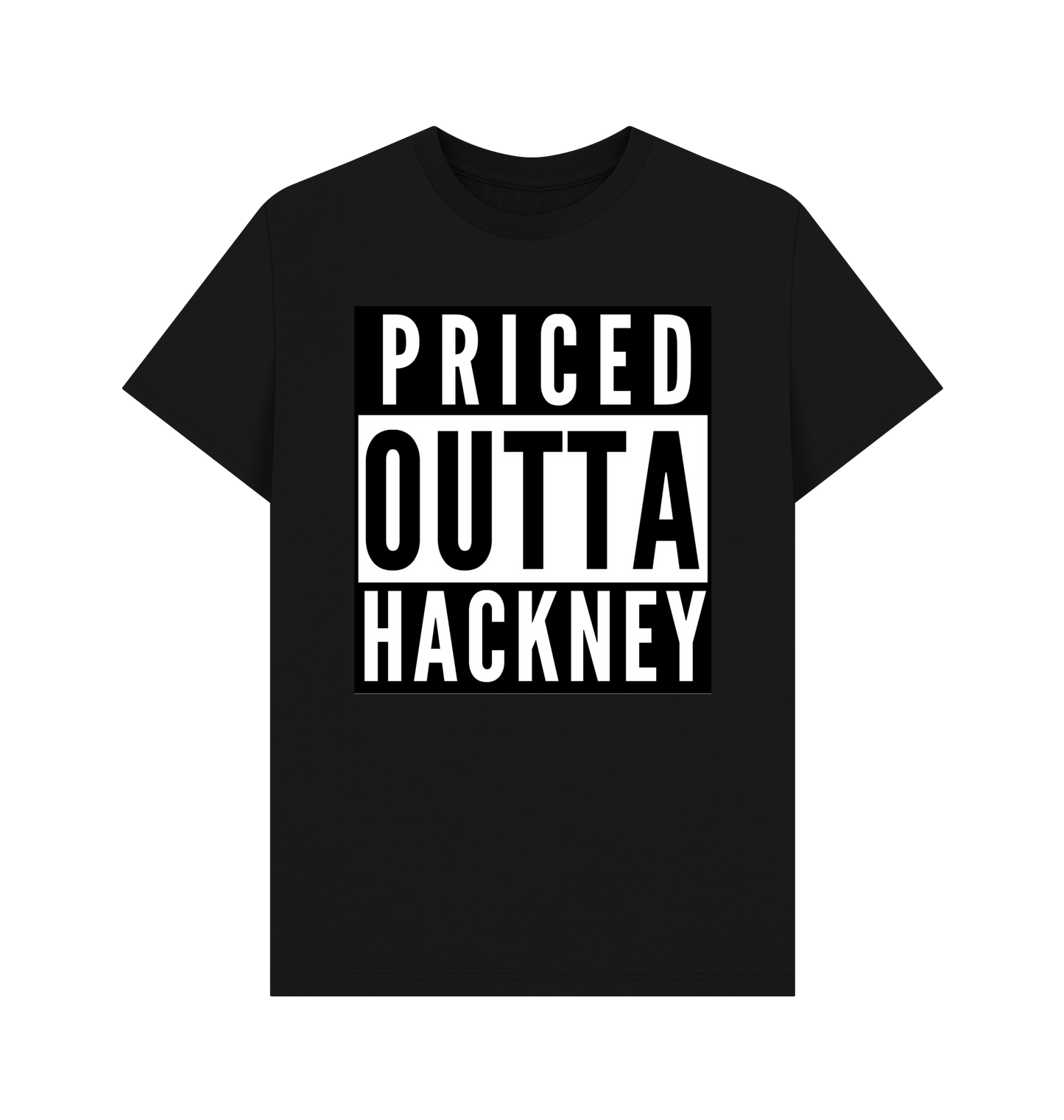 Black Printed T-shirt Front