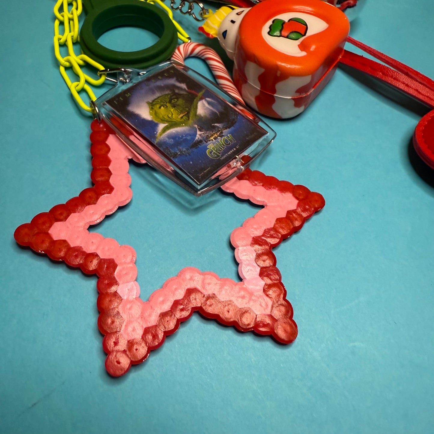 Bag charm and keyring christmas hama heart