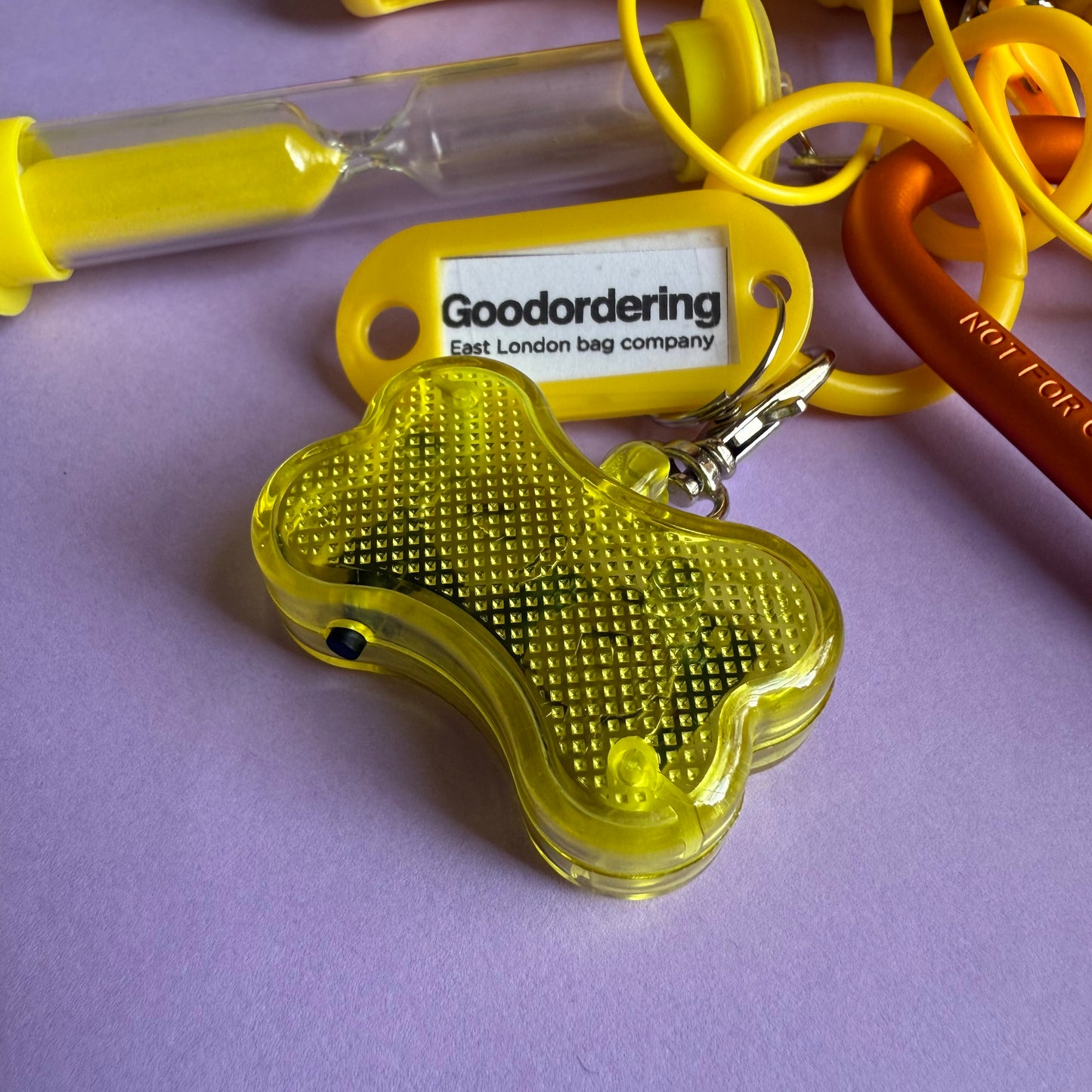 Bag charm keyring mellow yellow