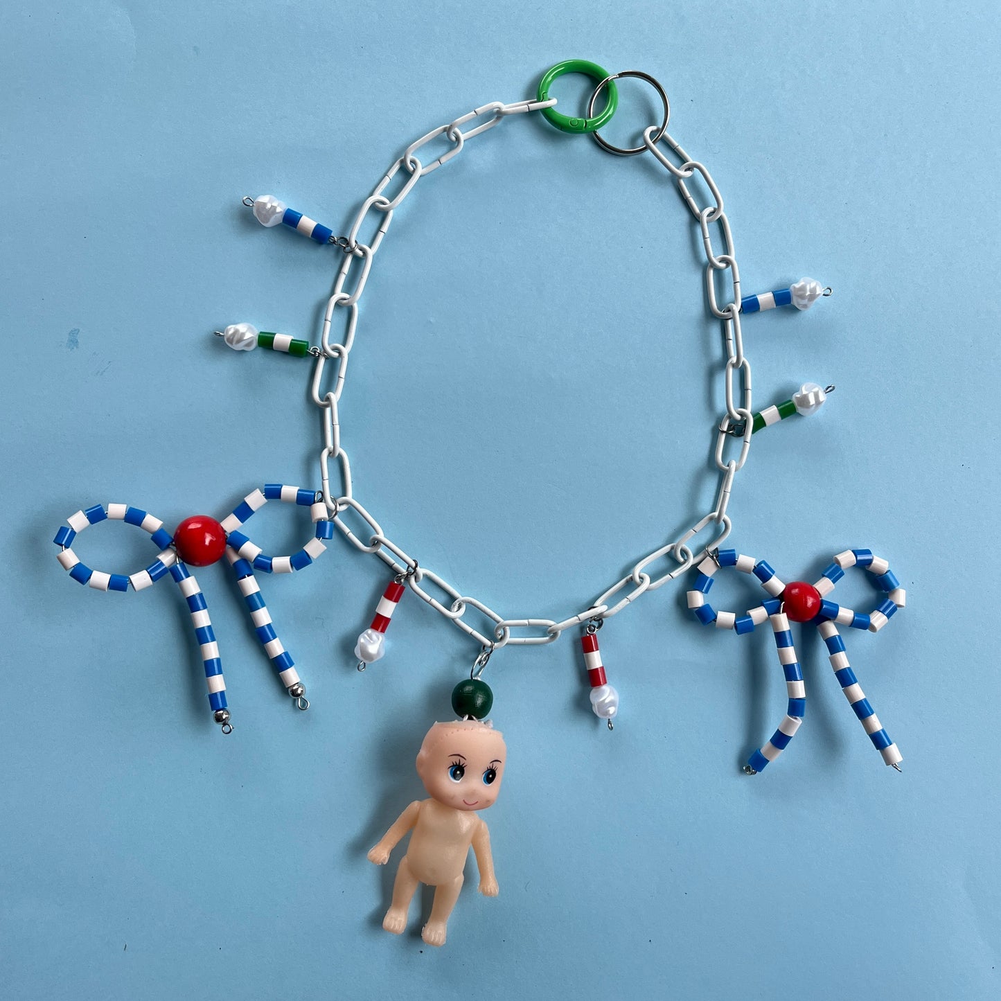 Baby doll bag charm / necklace Clowncore