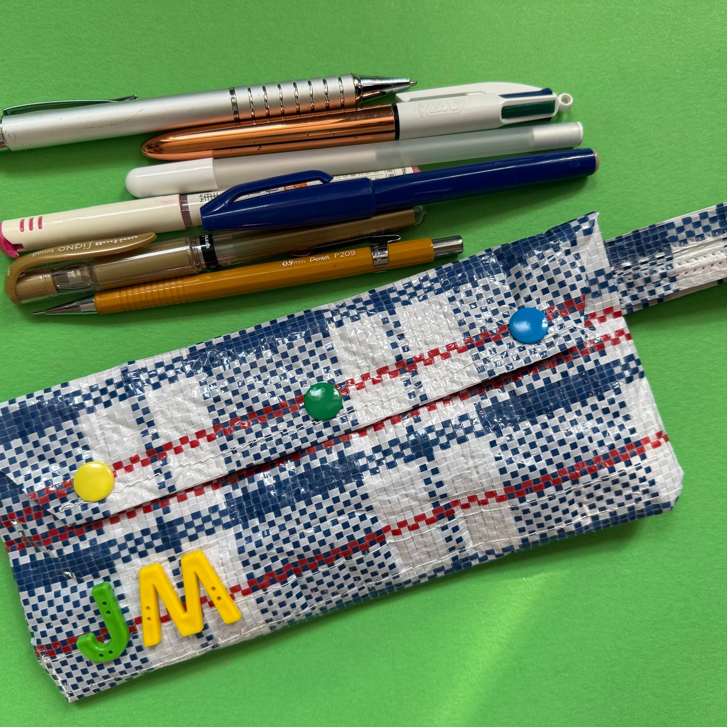 Upcycled cutlery / pencil case personalised