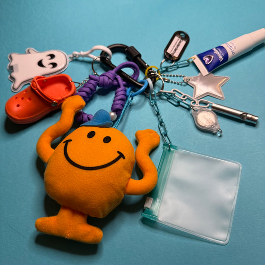 Bag charm and keyring mr tickle orange