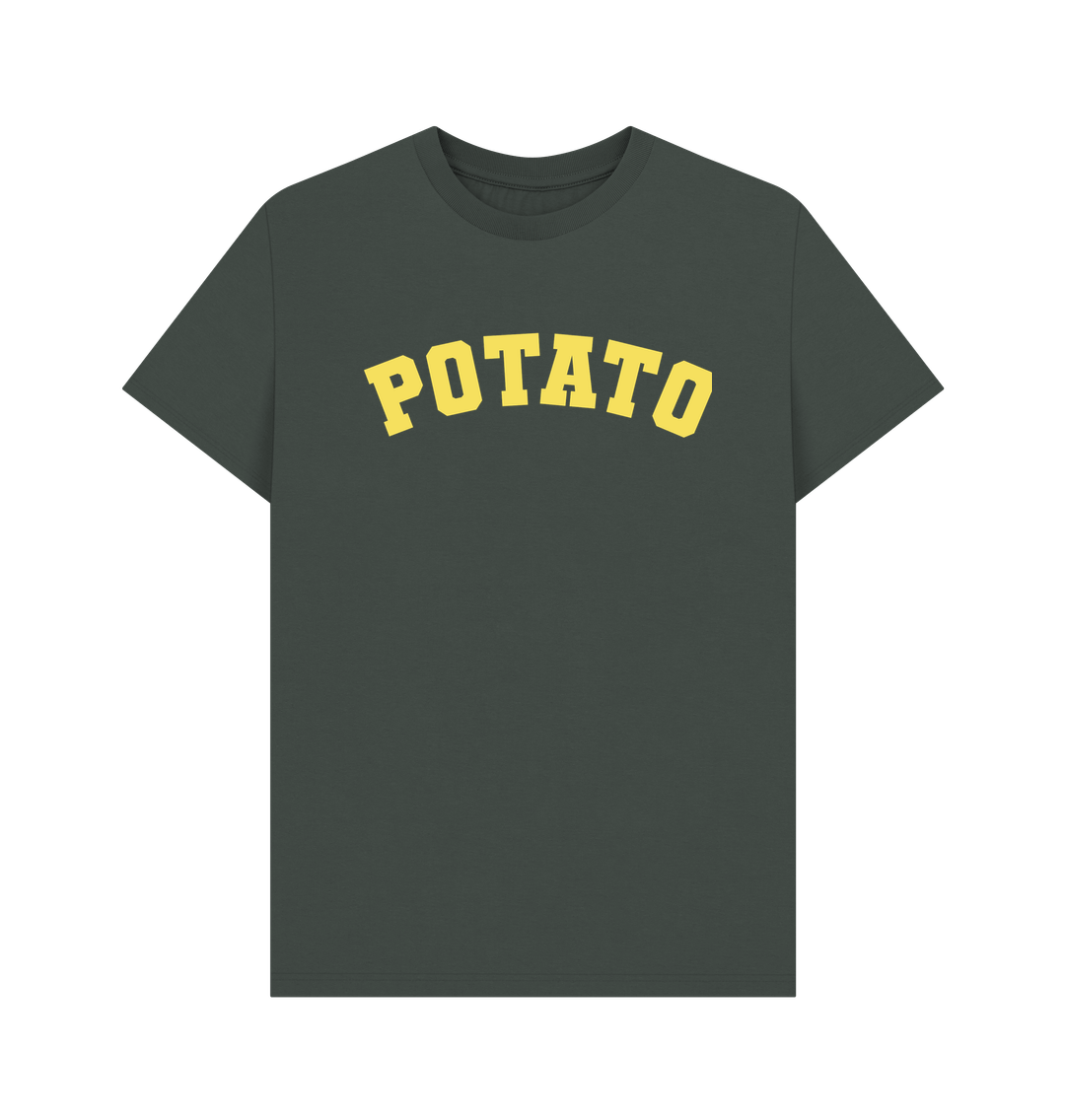 Dark Grey Potato varsity t-shirt