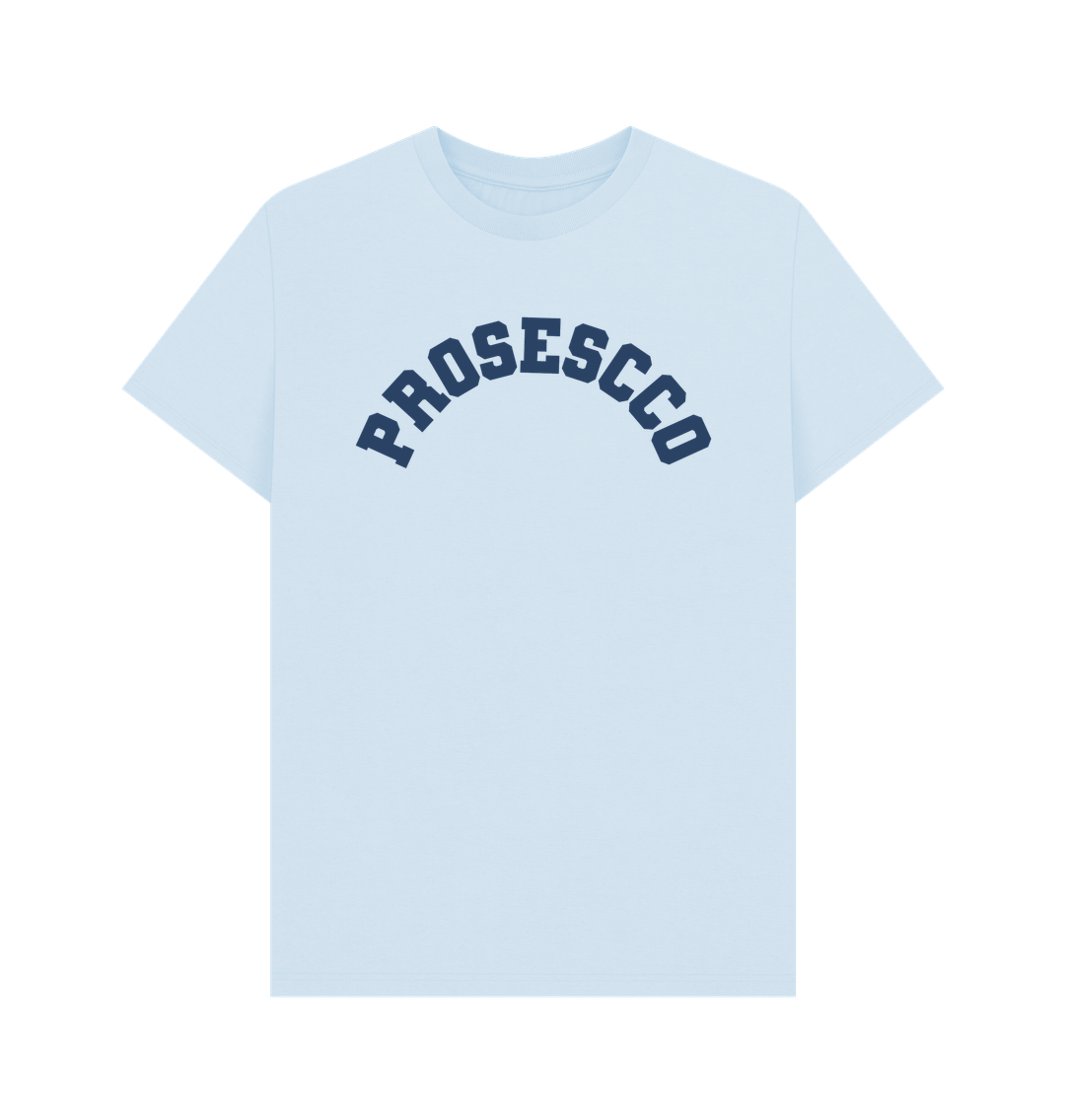 Sky Blue Prosecco varsity t-shirt unisex