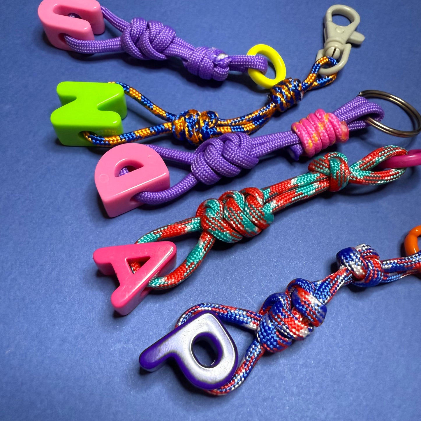 2 Chunky letters keyring personalised