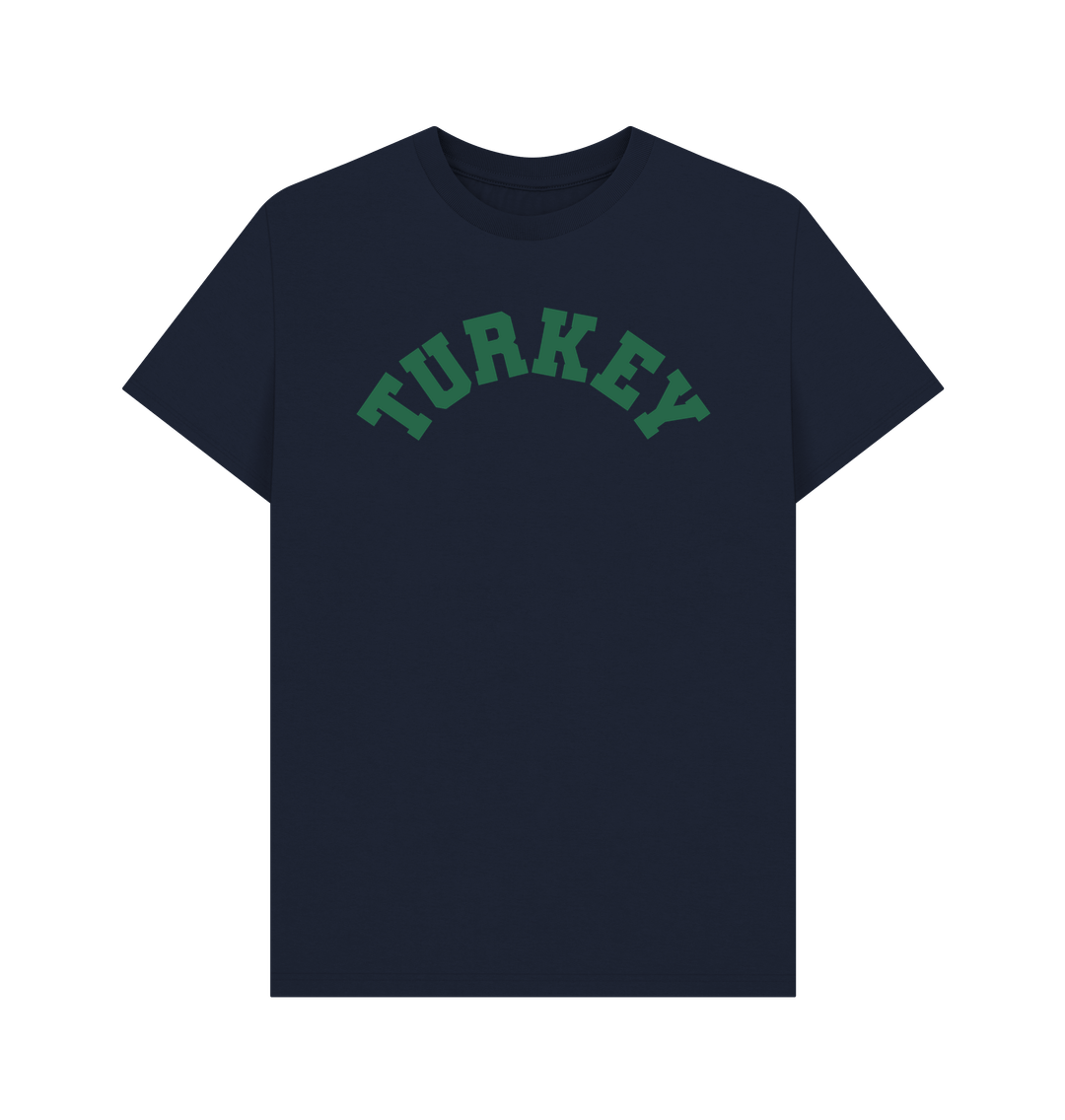 Navy Blue Turkey Varsity t-shirt unisex