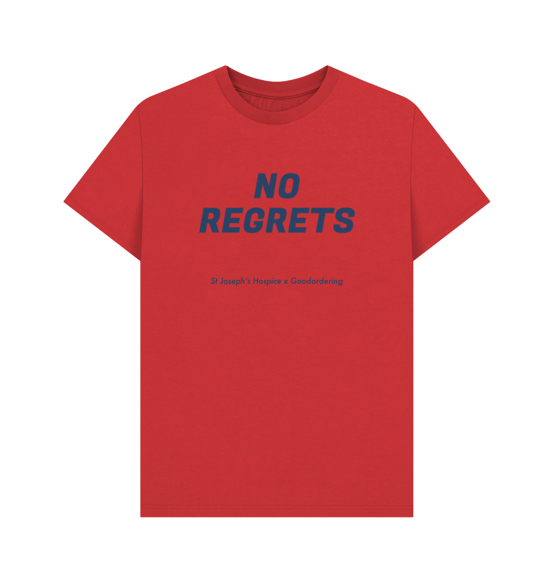 Red St Joseph's Hospice Collaboration T-shirt No regrets