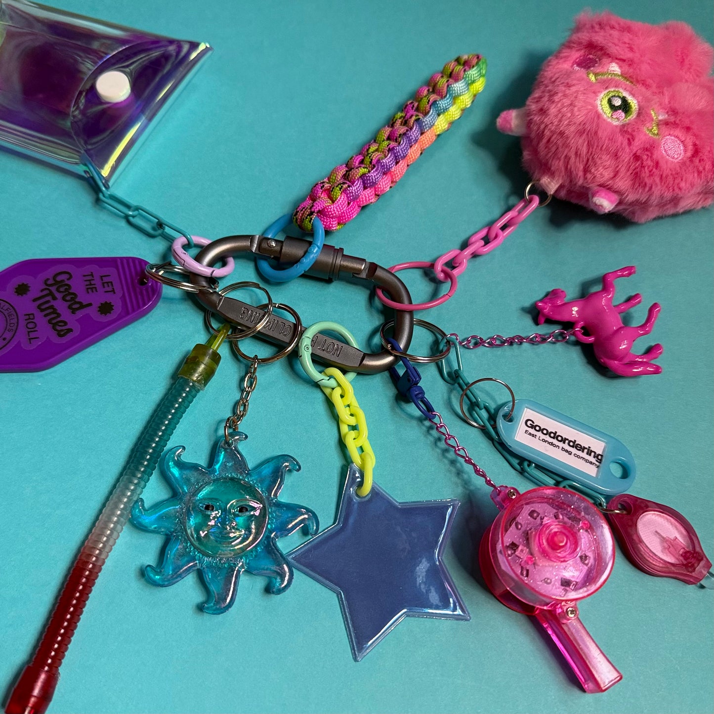 Bag charm and keyring pastel explosion