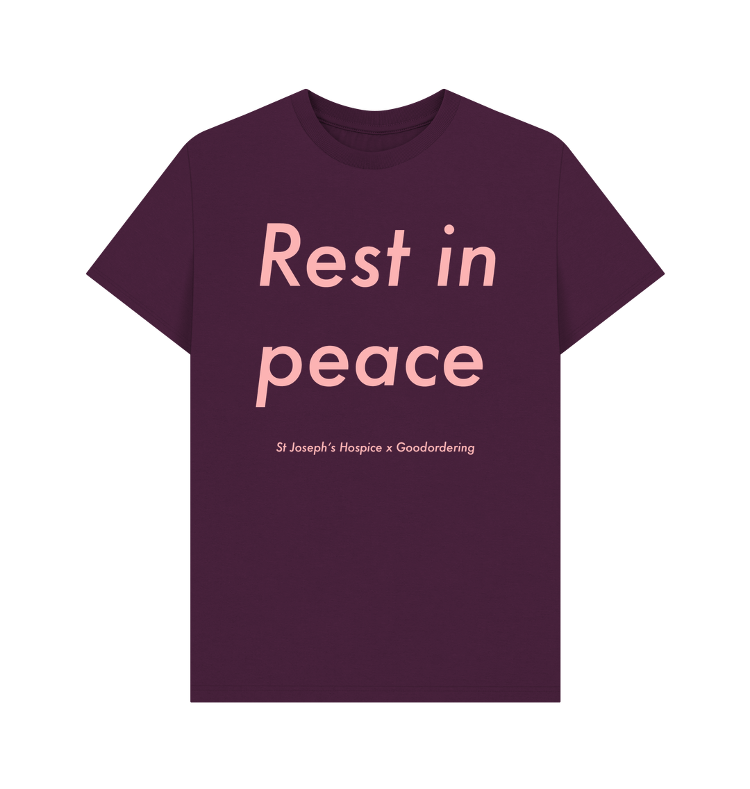 Purple St Joseph's Hospice Collaboration T-shirt 'RIP'