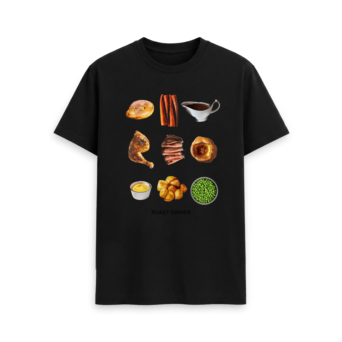Black Printed T-shirt Front