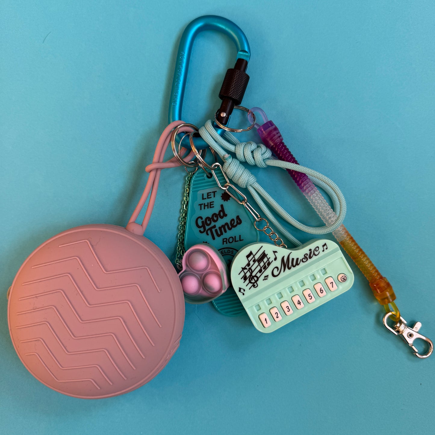 Bag charm and keyring silicone purse