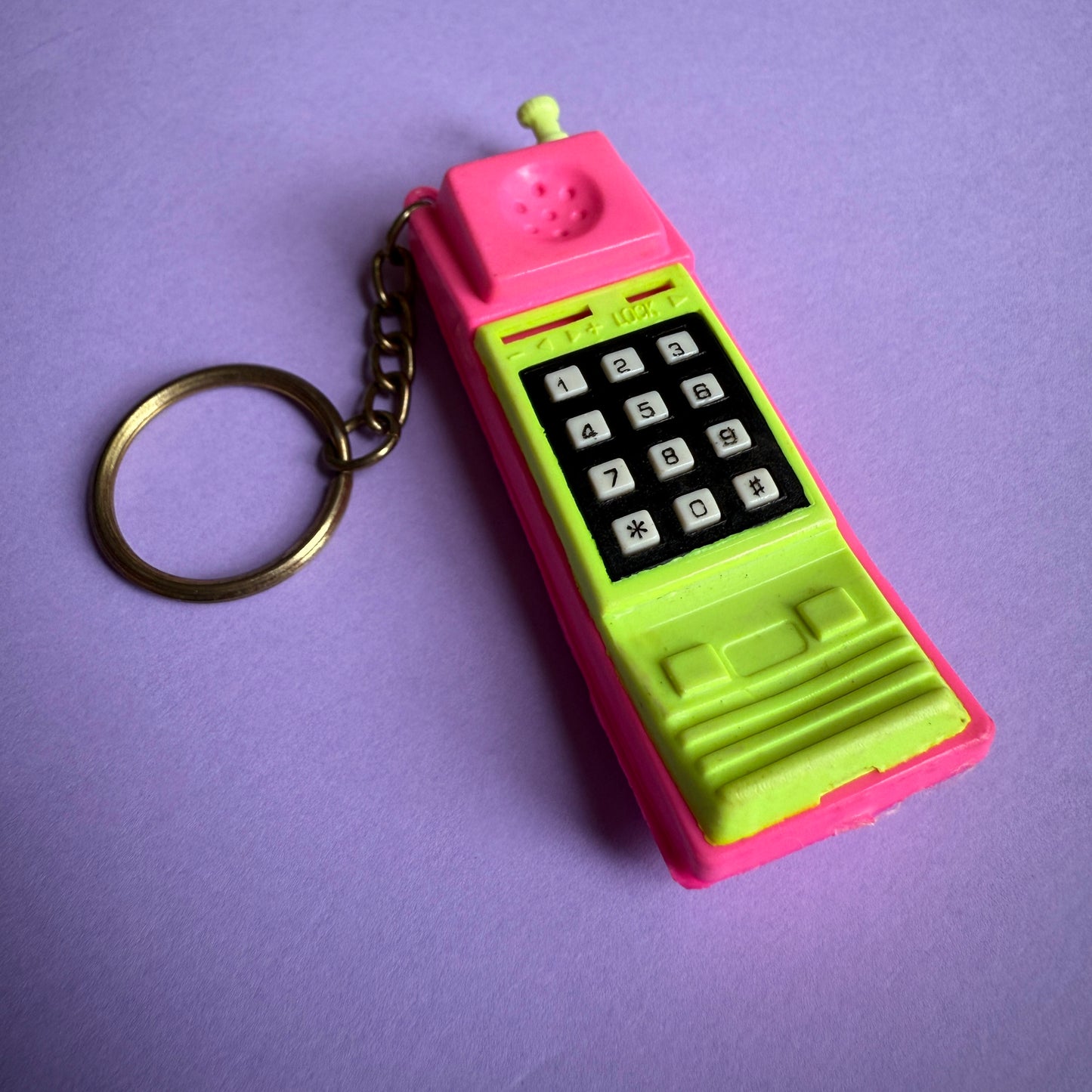 80s vintage 80s cell phone charm keyring