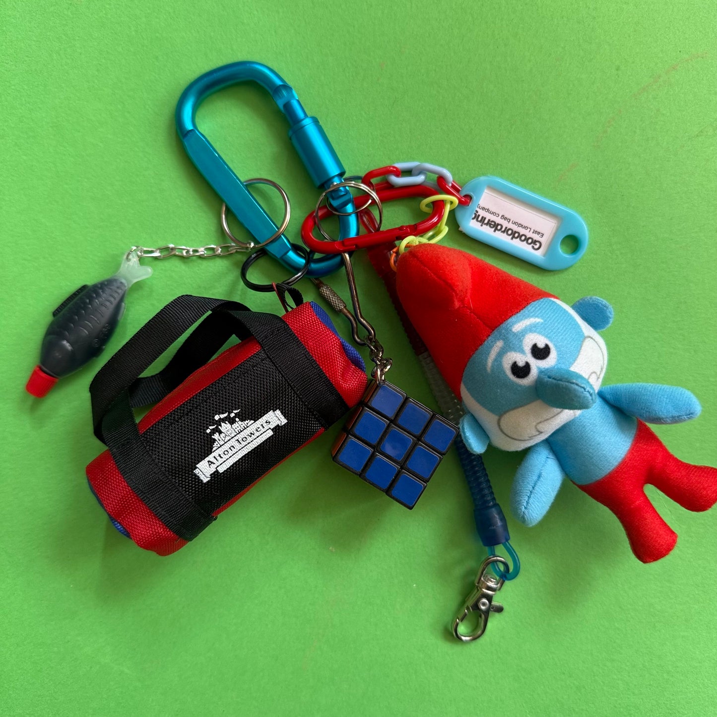 Bag charm and keyring smurf