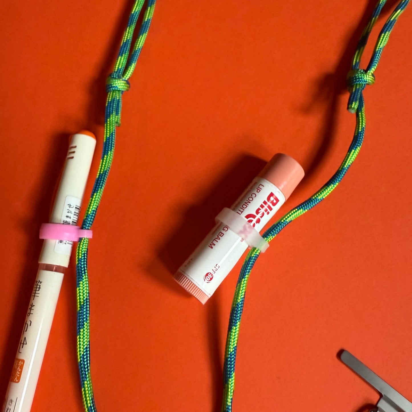 Cord Phone strap with rubber loop holders