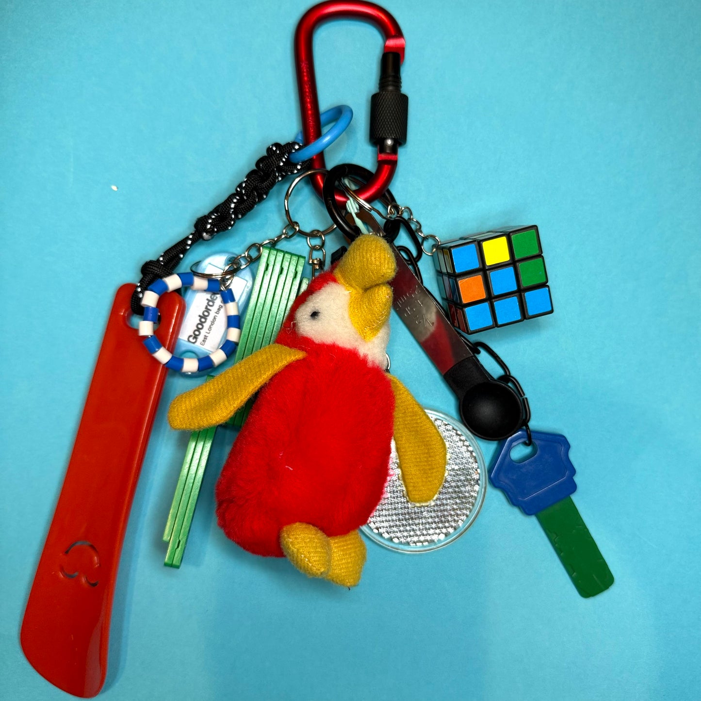 Parrot bag charm Clowncore