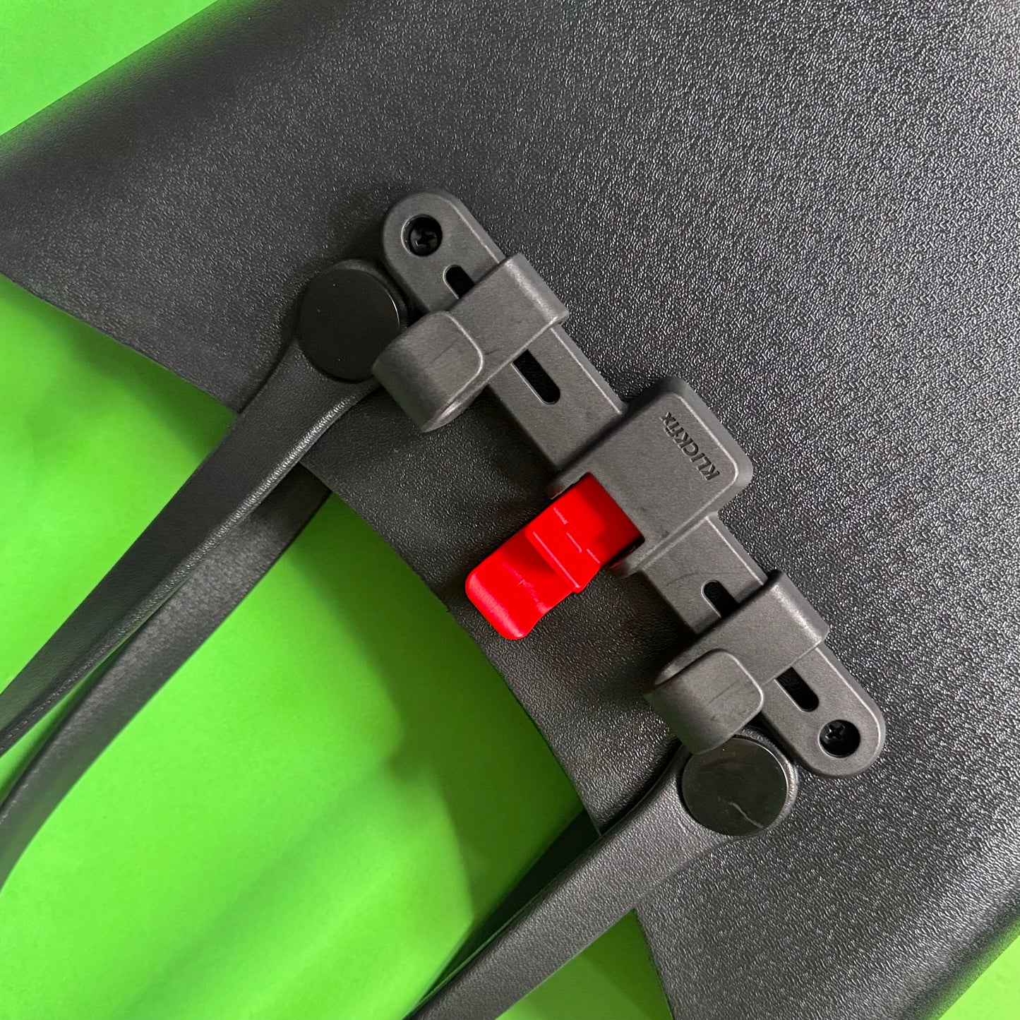 Black molded “rubber” bike basket tote bag