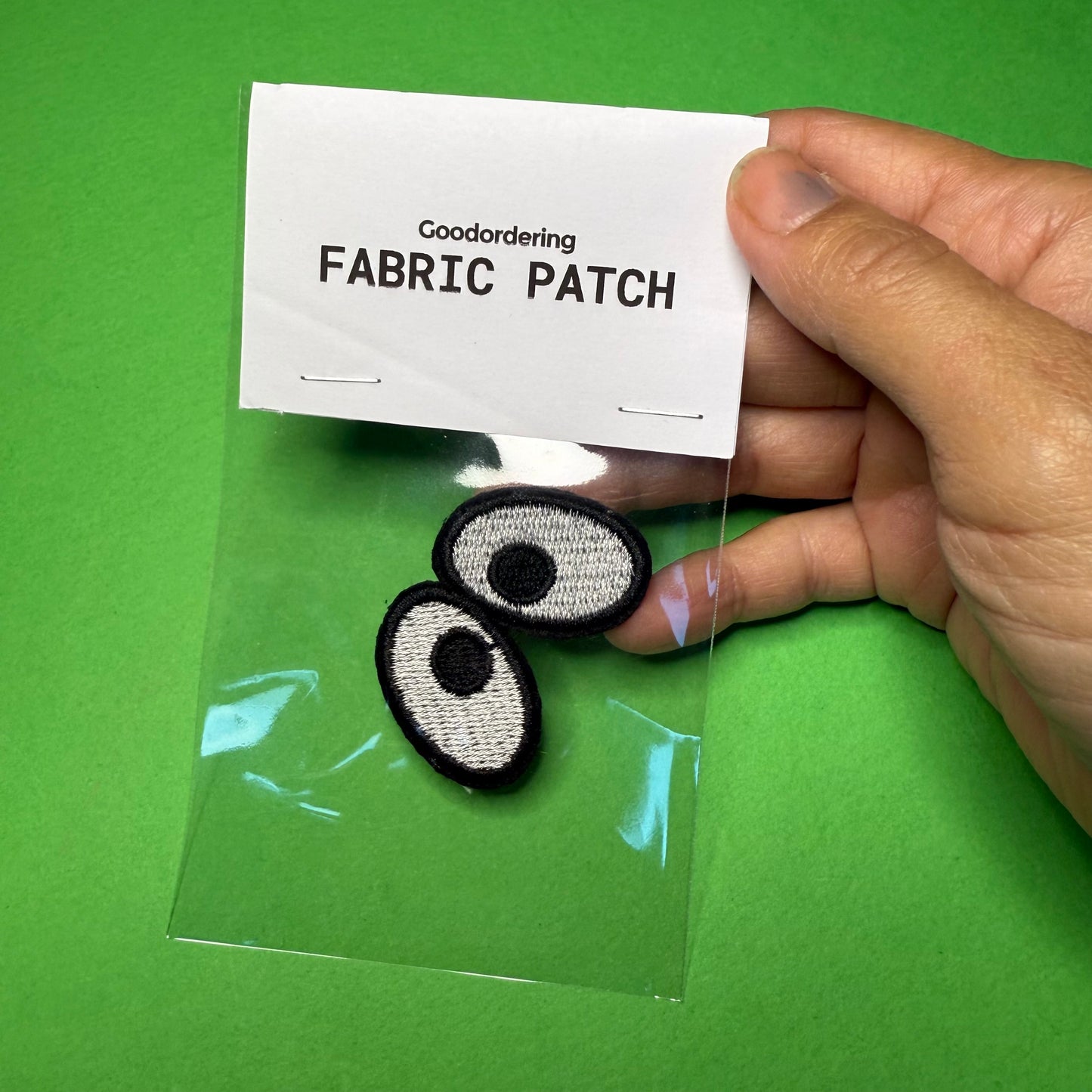 Eyes embroidered iron-on Patch