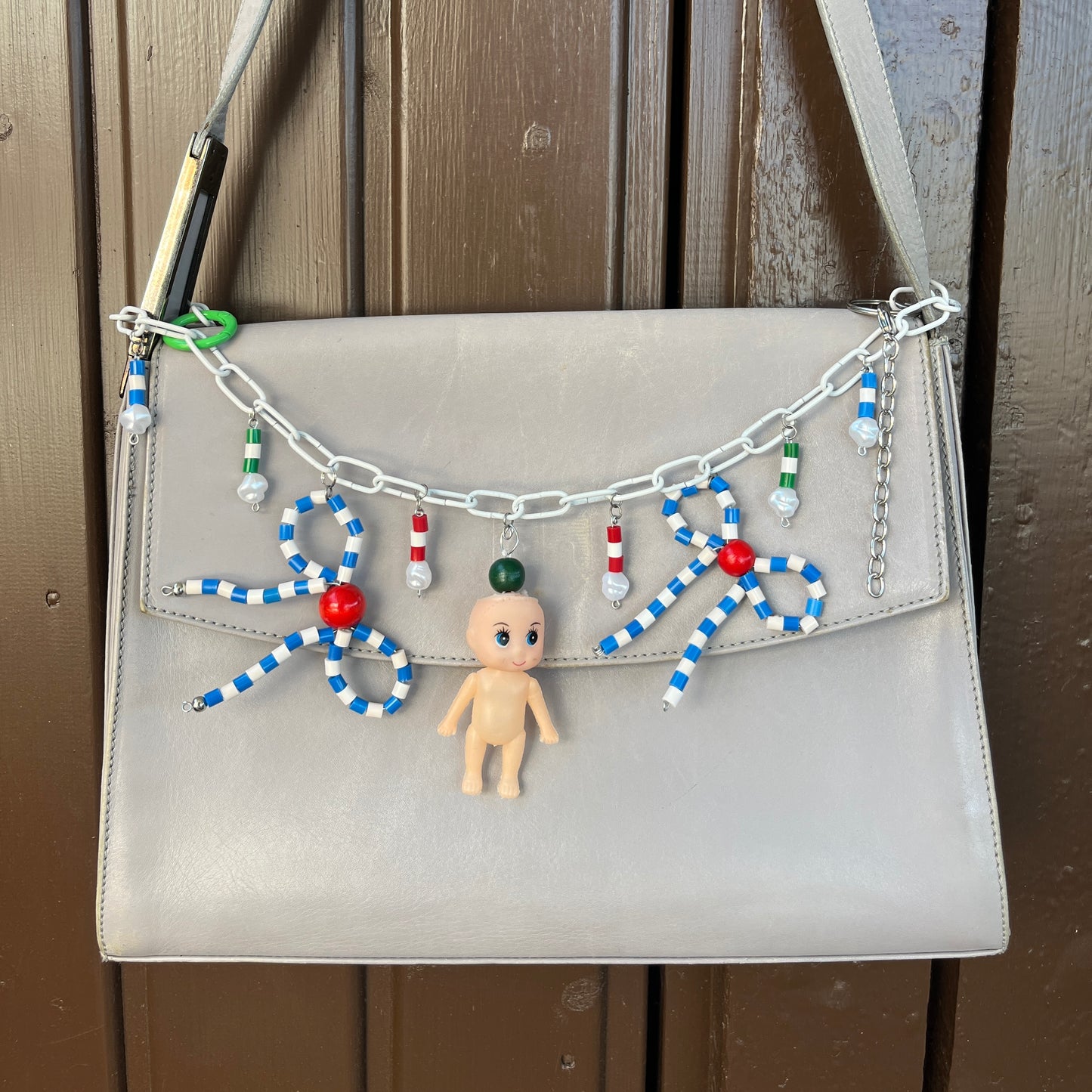 Baby doll bag charm / necklace Clowncore