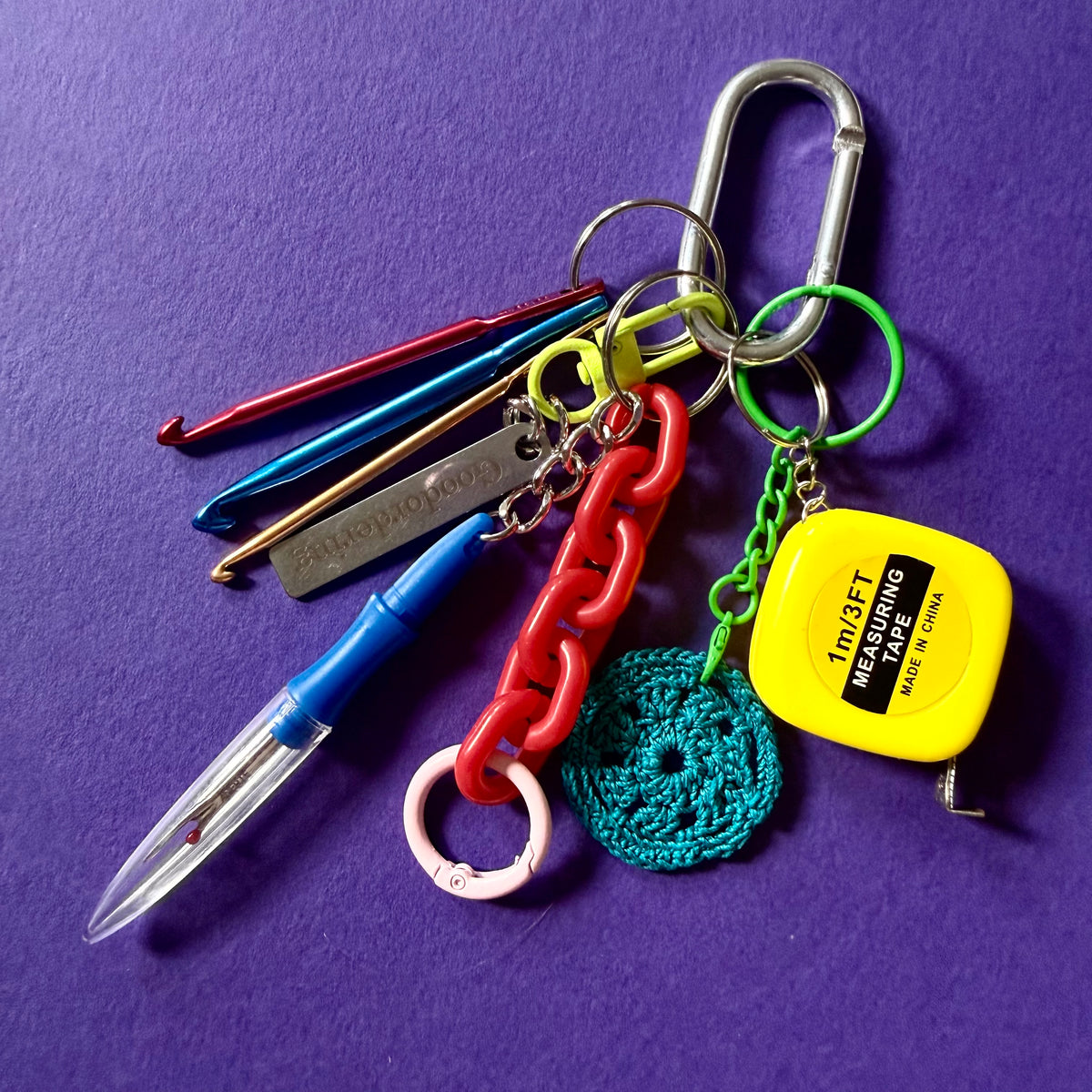 Bag charm and keyring crochet lover