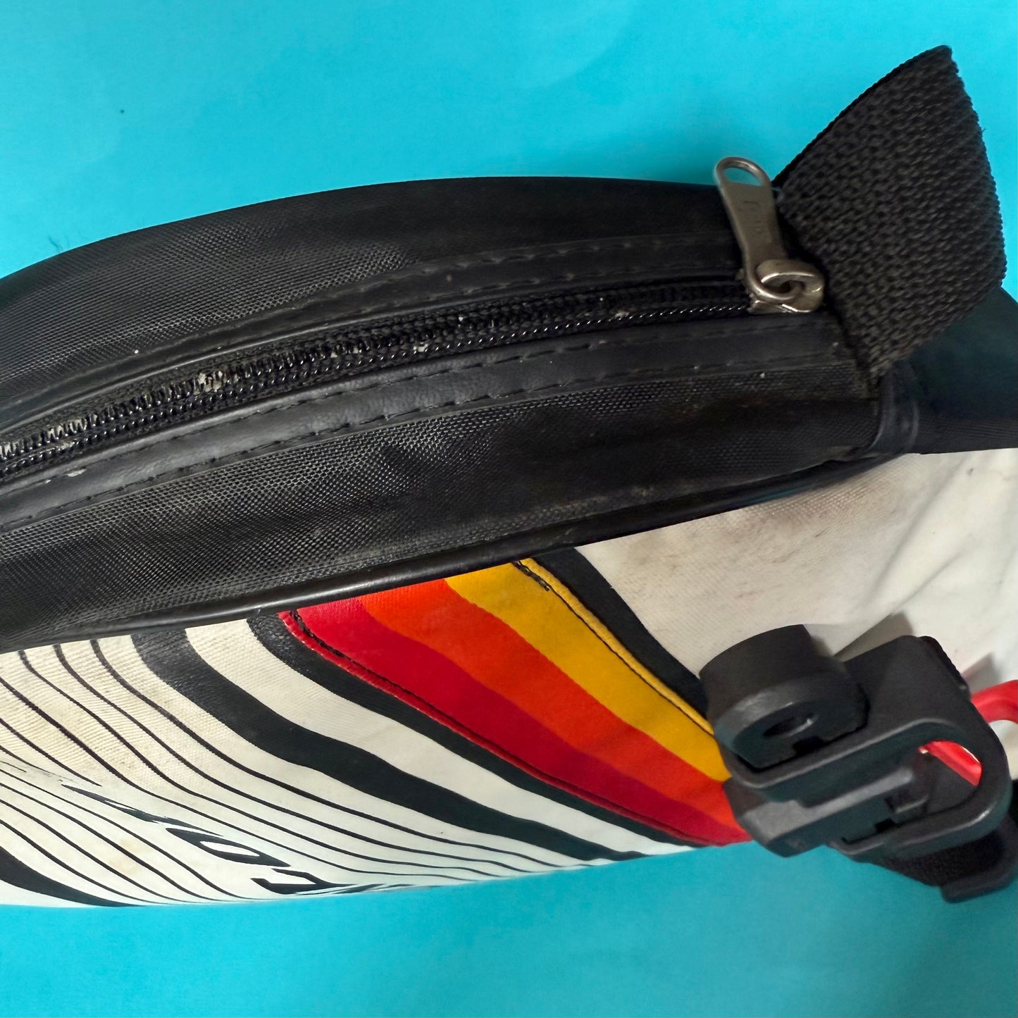 Upcycled retro tennis bag pannier