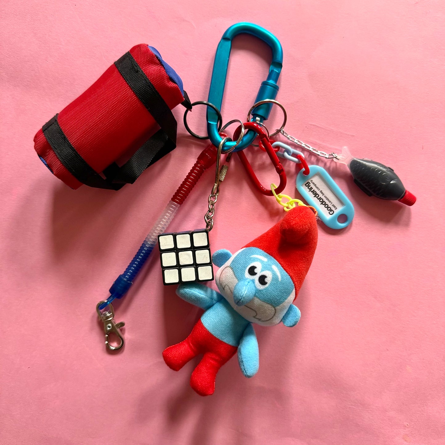 Bag charm and keyring smurf