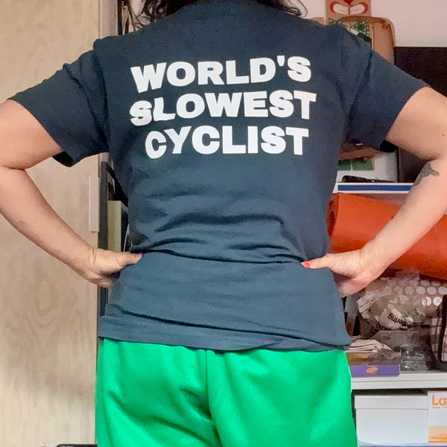 World's Slowest Cyclist / Slow Coach Organic cotton T-shirt