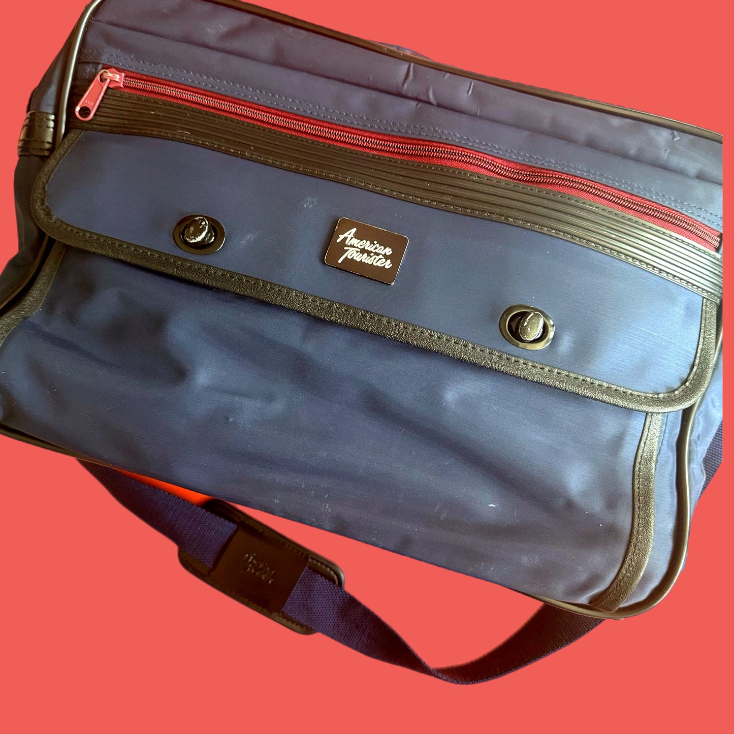 Upcycled vintage American Tourister Bike Pannier messenger bag