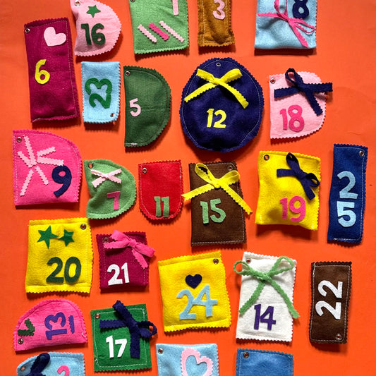 Advent calendar felt wrapped