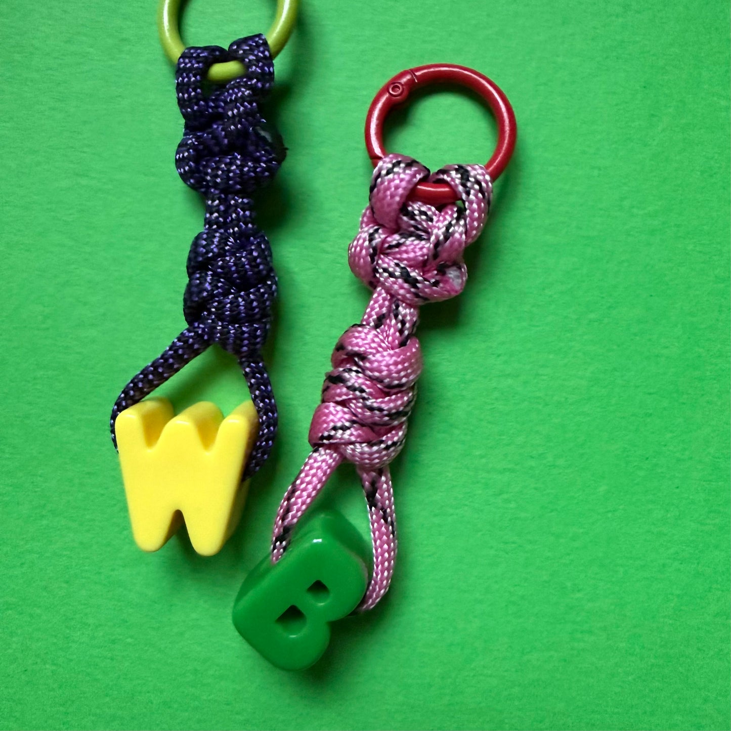 2 Chunky letters keyring personalised