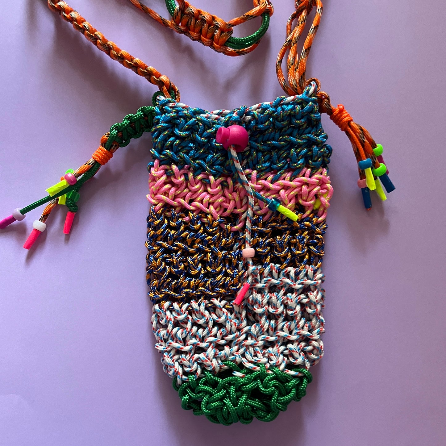 Crocheted Mini bag / bottle bag