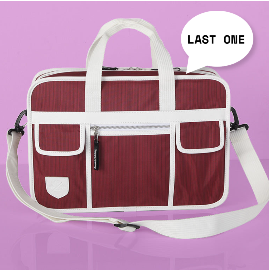 Shoulder bag retro briefcase Maroon