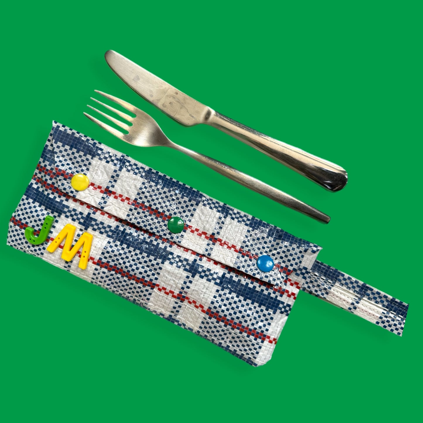 Upcycled cutlery / pencil case personalised