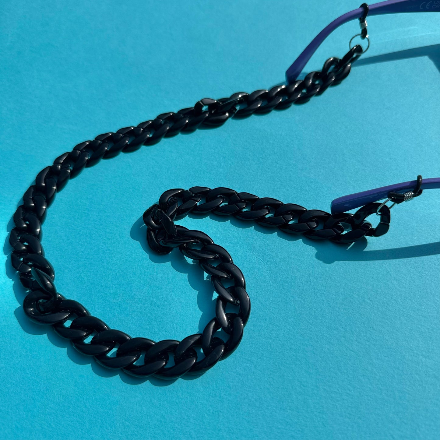 Glasses chain chunky black