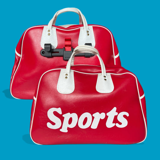 Upcycled retro sports bag pannier