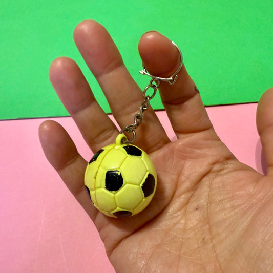 Retro plastic 80s football keyring